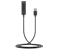 ACT Scheda Audio USB Con Presa Jack Da 3,5 mm, Controllo Del Volume, Esterna - Collega Audio e Microfono AUX a PC/Laptop - AC9360