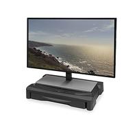 ACT Supporto per monitor con cassetto A4, monitor regolabile in altezza per scrivania, schermo max. 32", peso max. 10 kg, piedini in gomma antiscivolo per una maggiore stabilità - AC8210