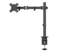 ACT Supporto per monitor SOHO, per 10-32 pollici, VESA 75/100 mm, braccio per monitor regolabile in altezza, inclinazione 180° rotazione 360°, carico massimo 8KG - AC8301, nero