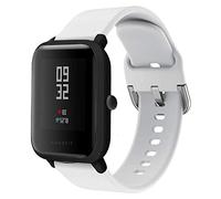 ACTECH Cinturino Compatibile per Amazfit Bip/GTR 42mm/GTS/GTS 2 Mini/GTS 2e/GTS 2, 20mm Silicone Cinturino di Ricambio Bracciale (Bianco)