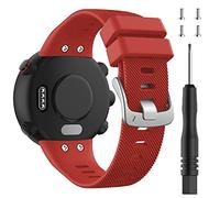 ACTECH Cinturino Compatibile per Garmin Forerunner 45 Cinturini, Garmin Forerunner 45S Cinturini, Garmin Swim 2 Cinturini, Silicone Cinturino di Ricambio Bracciale (Rosso)