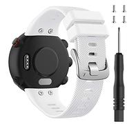 ACTECH Cinturino Compatibile per Garmin Forerunner 45 Cinturini, Garmin Forerunner 45S Cinturini, Garmin Swim 2 Cinturini, Silicone Cinturino di Ricambio Bracciale (Bianco)