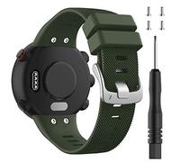ACTECH Cinturino Sportivo Compatibile per Garmin Forerunner 45S, Swim 2, 45 - Cinturino di Ricambio Bracciale in Silicone Verde Oliva, 205 mm