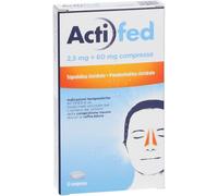 acti fed 2,5 mg + 60 mg Pseudoefedrina Cloridrato Decongestionante 12 Compresse