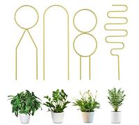 ACTIMED 4 pezzi per piante rampicanti da interno, supporto piante, griglia in metallo per piante rampicanti, supporto per piante in vaso, un grande regalo per gli amanti del giardino（Oro）