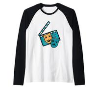 Acting Clapperboard Teatro Attrice di Film Maglia con Maniche Raglan