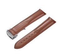 ACTINPANT 1 cinturino for orologio con superficie liscia e sgancio rapido da 19 mm, 20, 21, 22, for X Swatch, for uomo donna, fibbia pieghevole(Brown,19mmNo Buckle)