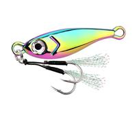 ACTINPANT 1 pz. Jigging Color Oro Argentato 5g -60g Esca in Metallo for la Pesca al luccio e al persico, Cucchiaio, Esca Artificiale for la Pesca a Mosca(Color 1 Hooks,20g-0.70oz)