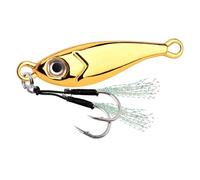 ACTINPANT 1 pz. Jigging Color Oro Argentato 5g -60g Esca in Metallo for la Pesca al luccio e al persico, Cucchiaio, Esca Artificiale for la Pesca a Mosca(Golde 1 Hooks,5g-0.17oz)