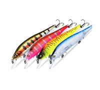 ACTINPANT 4 Pezzi 115 mm 15 g Dive 1,2 m Sistema di Pesi in tungsteno Esche da Pesca Minnow Crank Wobbler(Set.F)