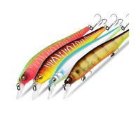 ACTINPANT 4 Pezzi 115 mm 15 g Dive 1,2 m Sistema di Pesi in tungsteno Esche da Pesca Superiori Minnow Crank Wobbler(Set.B)