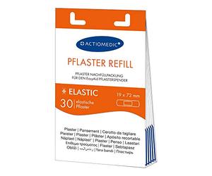 ACTIOMEDIC I ELASTIC Set ricarica cerotto 30 pezzi - Compatibile con distributore di cerotti EasyAid, Bende elastiche ipoallergeniche primo soccorso, Bendaggio dito per bambini e adulti