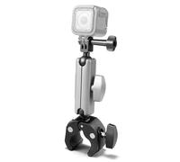Action Cam - Supporto per moto, in alluminio, con doppia testa a sfera girevole a 360°, filettatura 1/4-20, per GoPro Hero 12 11 10 9 8 7 6 5 D-JI Osmotion Insta-360 X1 Go3 Go2