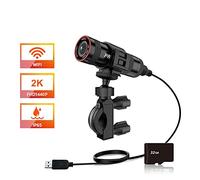 Action Camera, 2K HD Action Camera Outdoor Bike Moto Camera Sport DV Videoregistratore DVR Dash Cam for auto bicicletta(Camera Add 128G)