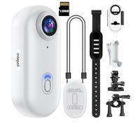 Action camera 4K mini WIFI 128 GB POV portatile Body Cam indossabile con videocamera impermeabile IPX7, supporto per casco, magnetico, Pocket Sport DV per bicicletta, animali domestici, vlogging
