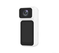 Action Camera, 4K per mini fotocamera per il corpo, indossabile, portatile, con funzione notturna, per lavoro, viaggi, registrazione di sicurezza, applicazione della legge (bianco)