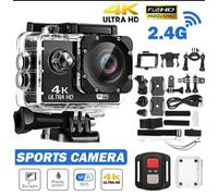 Action Camera 4K WiFi Subacquea 30m con Telecomando e Kit Accessori Sport