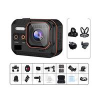 Action Camera, Action Camera 4K 60FPS Telecomando 30m Impermeabile 170° Grandangolo Action Camera Dash Cam Go Sport Camera Pro(No Card,Action Camera D)