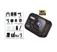 Action Camera, Action Camera Ultra HD 4K 4K60FPS Telecomando 30m Impermeabile 170° Grandangolare Action Camera Dash Cam(With 128G Card)