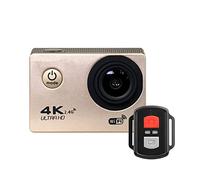 Action Camera, Azione Camera Ultra. HD 4K. Telecomando WiFi Sport Telecamera30m impermeabile Pro Sports DV. Telecamera di registrazione video del casco(H9R Gold)