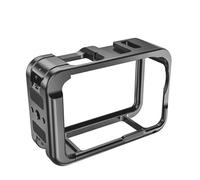 action camera cage, Custodia protettiva, compatibile con DJI OSMO Action 6 Accessorio for fotocamera Telaio in lega di alluminio Gabbia fredda for pattini da 1/4", adattatore(Combo 1)