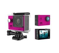 Action Camera, Camera Azione 4K WiFi da 2,0 pollici Mini 1 2MP. Outdoor go Impermeabile Pro 170D Casco Bicycle Photo Video Recording 4K Sport Cam DV(Pink)