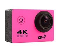 Action Camera, Fotocamera Esterna Impermeabile Di Sport 4K Schermo LCD 2,0 Pollici Regolare Foto Loop Di Registrazione, Con 900Mah Batterie, Per Il Live Streaming Di Stabilizzazione,Rosa