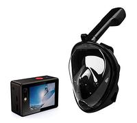 Action Camera Full Face Snorkel Mask, 4K Ricarica Wifi Subacquea 30M Eis Anti-Shake Camera Con Telecomando, Custodia Impermeabile E Kit Accessori Di Montaggio