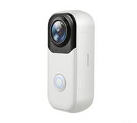 Action camera indossabile 4K con pollice, videocamera POV a mani libere con supporto magnetico, impermeabile IP65, videoregistratore compatto per uso esterno (bianco)