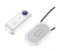Action Camera Magnetica 2K con WLAN, grandangolo 120°, fotocamera sportiva compatta in ABS per bicicletta e attività all'aperto, palmare per mini dashcam con magnete per collo, nero (bianco)