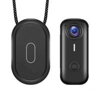 Action camera magnetica compatta, indossabile con registrazione audio e video per moto, bici, lavoro, viaggi (nero)