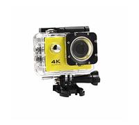 Action Camera, Mini Sport Action Camera WiFi Ultra HD 4K 1080p 16 Megas Videoregistratore impermeabile DVR. Telecamere di registrazione video del casco della videocamera(Yellow)