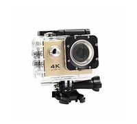 Action Camera, Mini Sport Action Camera WiFi Ultra HD 4K 1080p 16 Megas Videoregistratore impermeabile DVR. Telecamere di registrazione video del casco della videocamera(Golden)