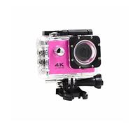 Action Camera, Mini Sport Action Camera WiFi Ultra HD 4K 1080p 16 Megas Videoregistratore impermeabile DVR. Telecamere di registrazione video del casco della videocamera(Pink)