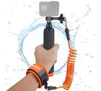 Action Camera non slip Handler Floating Hand Grip Porta montaggio + cinghia da polso di sicurezza in acciaio per GoPro Sony Insta360 Olympus Akaso Ca