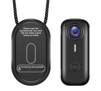 Action Camera portatile 2K con magnete: per animali domestici, viaggi e lavoro, registrazione video da 30 Fps, rilevamento del movimento, tipo C, espandibile fino a 128 GB (nero)