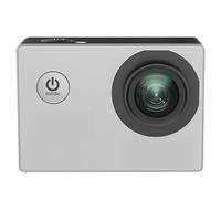 Action Camera, Telecamera d'azione originale di base impermeabile 4K 1080P, telecamera for casco, auto sportiva, registro,per Ciclismo, Moto(Silver)