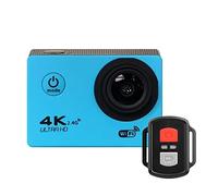 Action Camera, Telecamera d'azione, Ultra HD 4K. WiFi 2.0 e 1 2MP. Macchina fotografica sportiva Pro impermeabile subacquea, telecamera di registrazione video mini casco(Blauw)