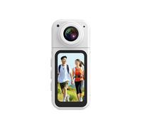 Action Camera, Videocamera Thumb Camera 2.7K HD 180° girevole WiFi Sport Action Camera Ciclismo Registratore Magnetico Mini DV Videocamera for Esterni ,per Ciclismo, Moto(White,64G+Card reader)