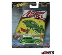ACTION COMICS #1 Action Sedan Superman Hot Wheels 1:64 Die Cast Real Riders