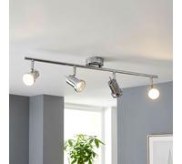Action Deckenlampe a LED con barra spot cromata regolabile 4 luci 63 cm [EEK: Non valutato]