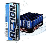 Action Energy Drink Cola (48 x 250 ml) con pegno - Bevanda rinfrescante - Calcio energetico con aumento del contenuto di caffeina 32 mg/100 ml bevanda energetica per una migliore concentrazione