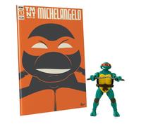 Action Figure con Fumetto TMNT BST Ninja Turtles Tartarughe Ninja Michelangelo