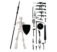 Action figure con scheletro, modello di osso umano mobile, decorazione realistica per Halloween, decorazione per casa, tavolo, posto di lavoro, aula, interni, esterni, vacanze, riunioni