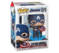 Marvel Avengers Endgame Funko Pop Film Vinile Figura Captain America Con Scudo Rotto & Mjolnir 9 cm