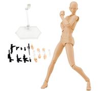 Action Figure Gesti Figura snodabile Manichino da disegno leggero con supporto e accessori Modello da disegno per artisti Schizzi Pittura Donna
