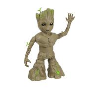 Hasbro marvel studios i am groot, groot balla e cresce, action figure interattiva da 34 cm, giocattoli marvel
