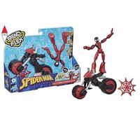 ACTION FIGURE HASBRO SPD BEND AND FLEX FIGURES SPIDERMAN CON VEICOLO SNODABILE