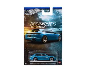 ACTION FIGURE HOT WHEELS 2018 PORSCHE PANAMERA E-HYBRID SCALA 1:64 AUTO IN METALLO BLU