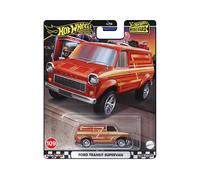 ACTION FIGURE HOT WHEELS HRT76 AUTO IN METALLO ROSSO E GIALLO SCALA 1:64